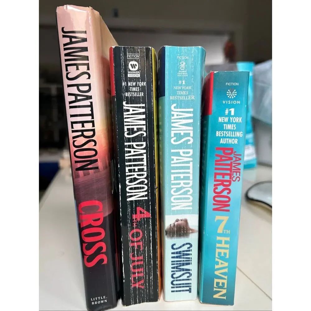 4 James Patterson Books Cross 4th of July Swimsuit 7th Heaven